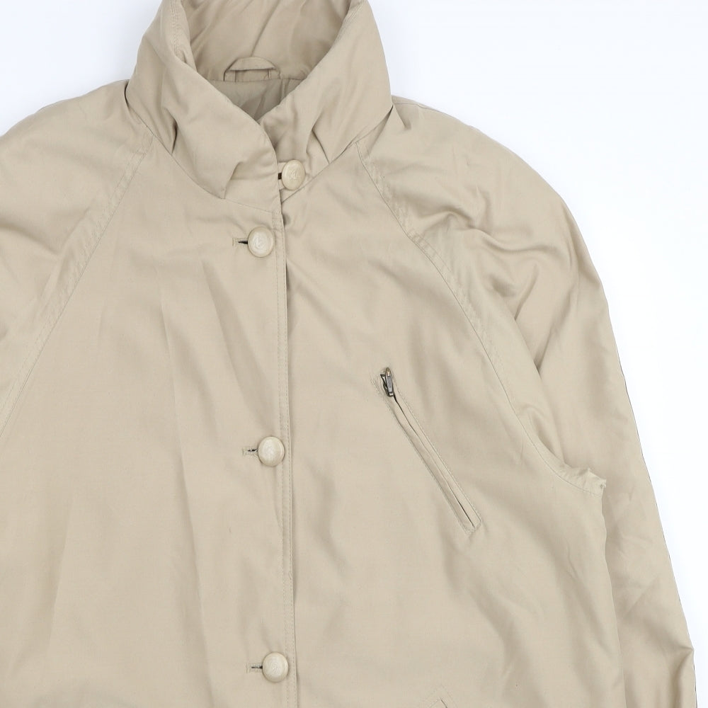 Marks and Spencer Womens Beige Trench Coat Coat Size 14 Button