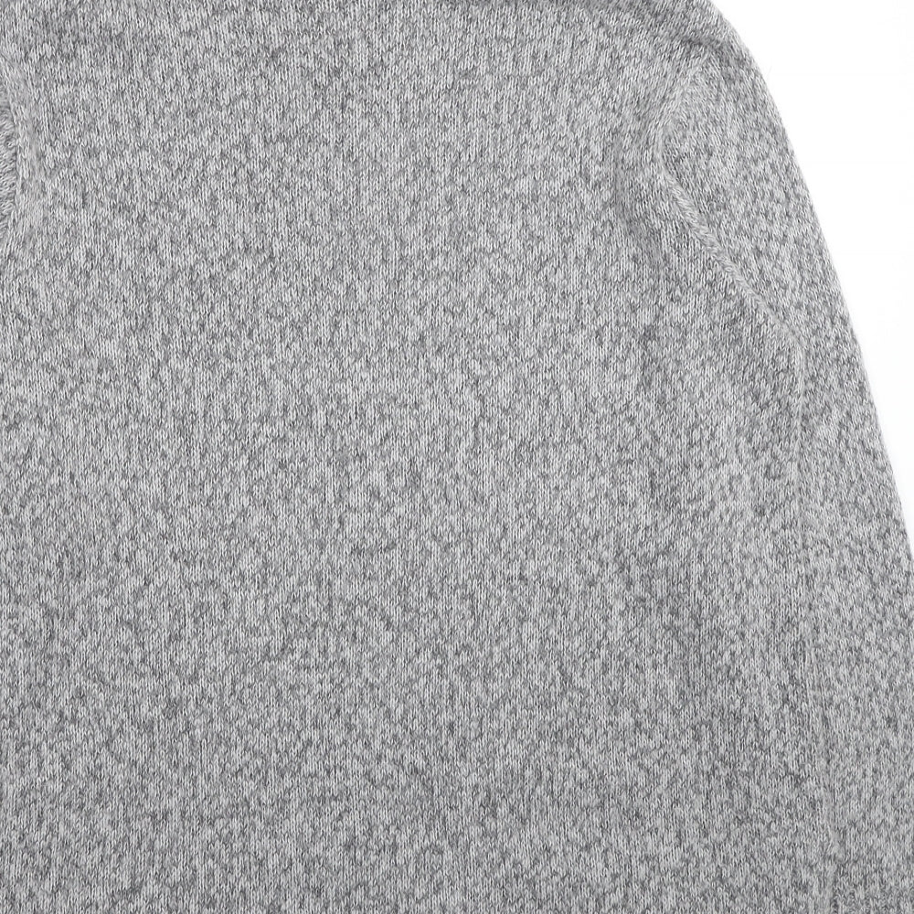 F&F Womens Grey Roll Neck Acrylic Tunic Jumper Size 14