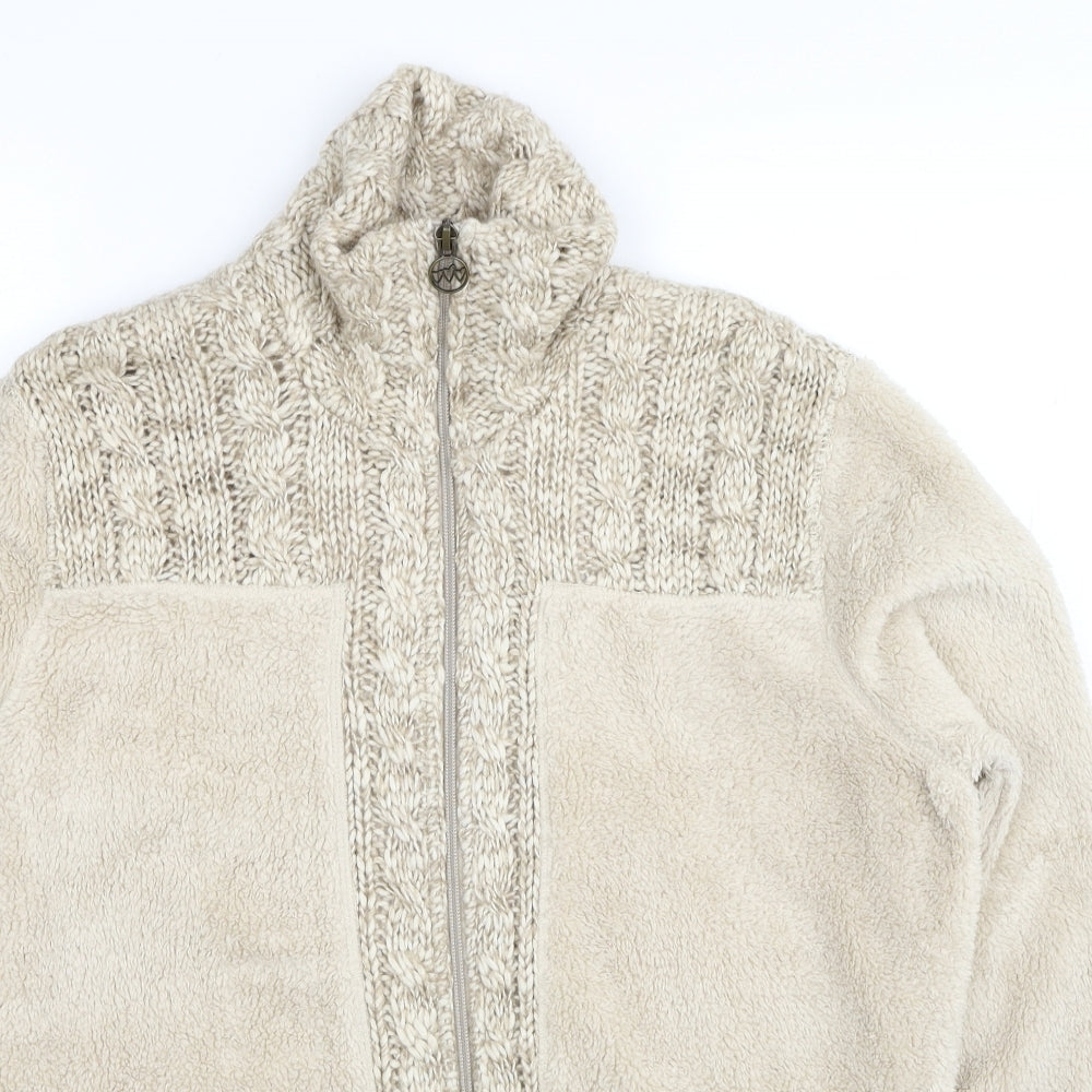 Per Una Womens Beige Jacket Size L Zip