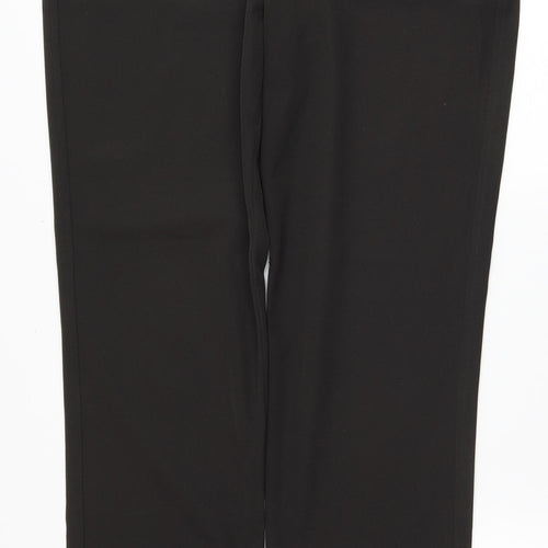Strenesse Womens Brown Nylon Dress Pants Trousers Size 14 L30 in Regular Zip