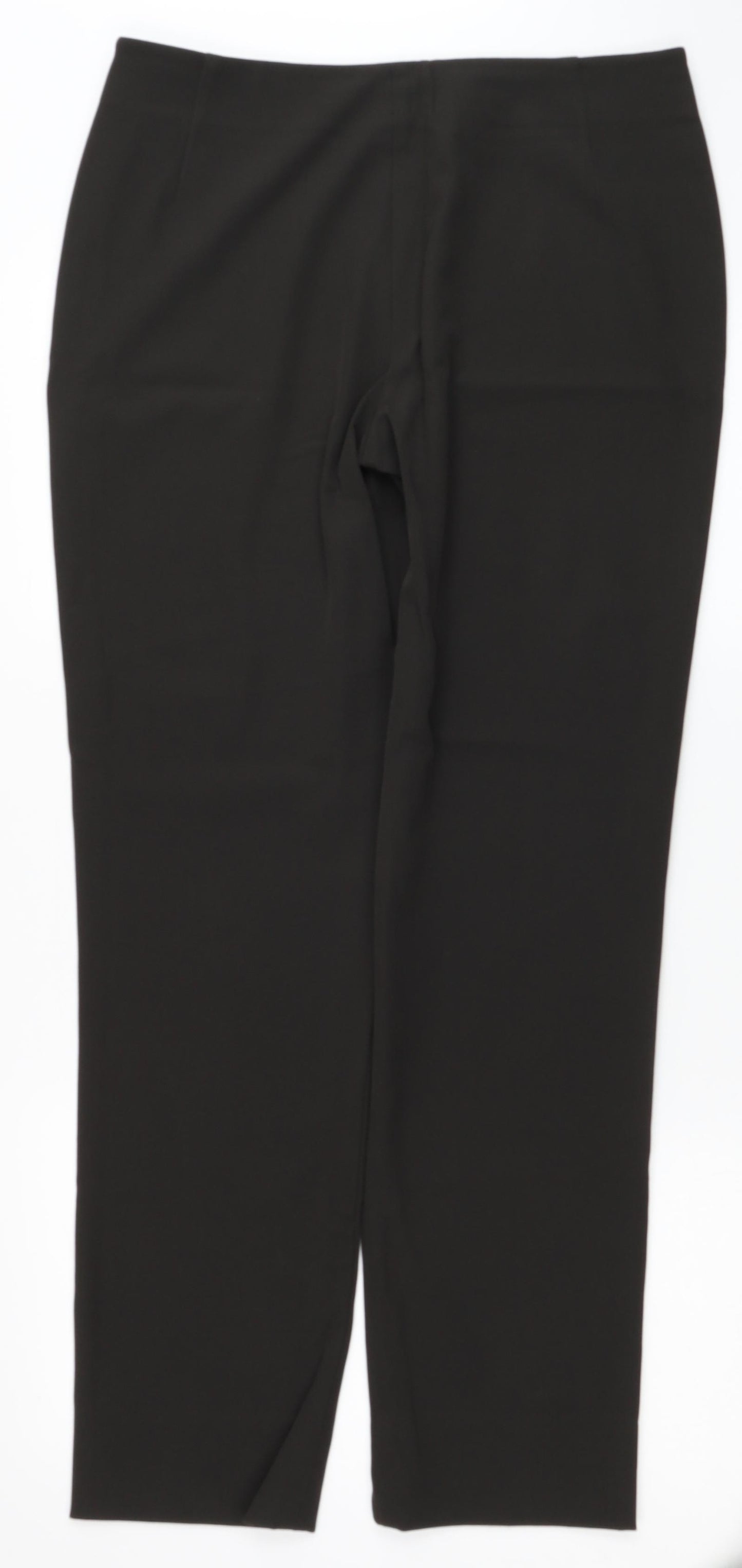 Strenesse Womens Brown Nylon Dress Pants Trousers Size 14 L30 in Regular Zip