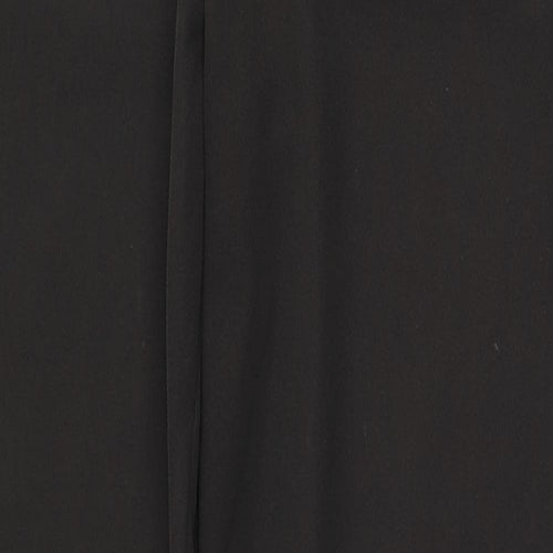 Strenesse Womens Brown Nylon Dress Pants Trousers Size 14 L30 in Regular Zip