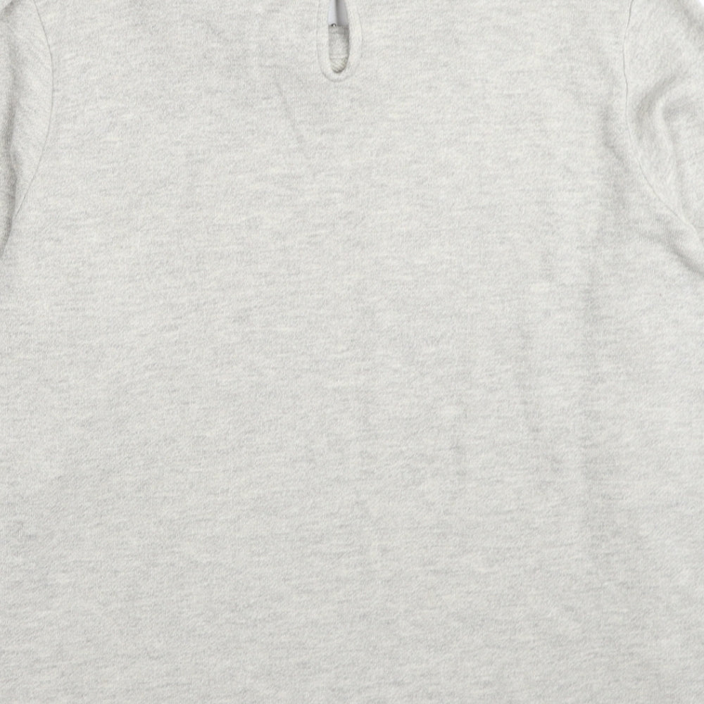 Kaleidoscope Womens Grey Cotton Pullover Sweatshirt Size 18 Pullover - Embellished Collar