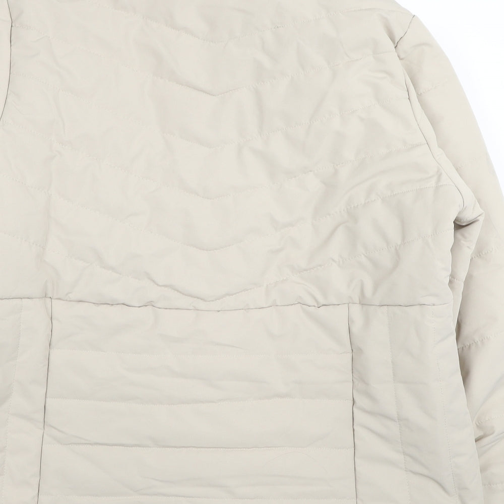 Cotton Traders Womens Beige Puffer Jacket Coat Size 18 Zip
