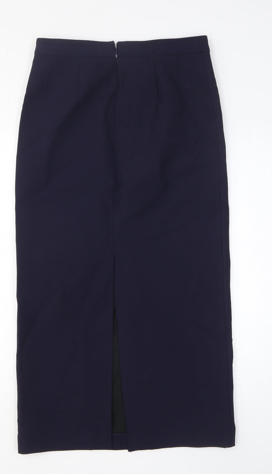 Zara Womens Blue Polyester Straight & Pencil Skirt Size M Zip