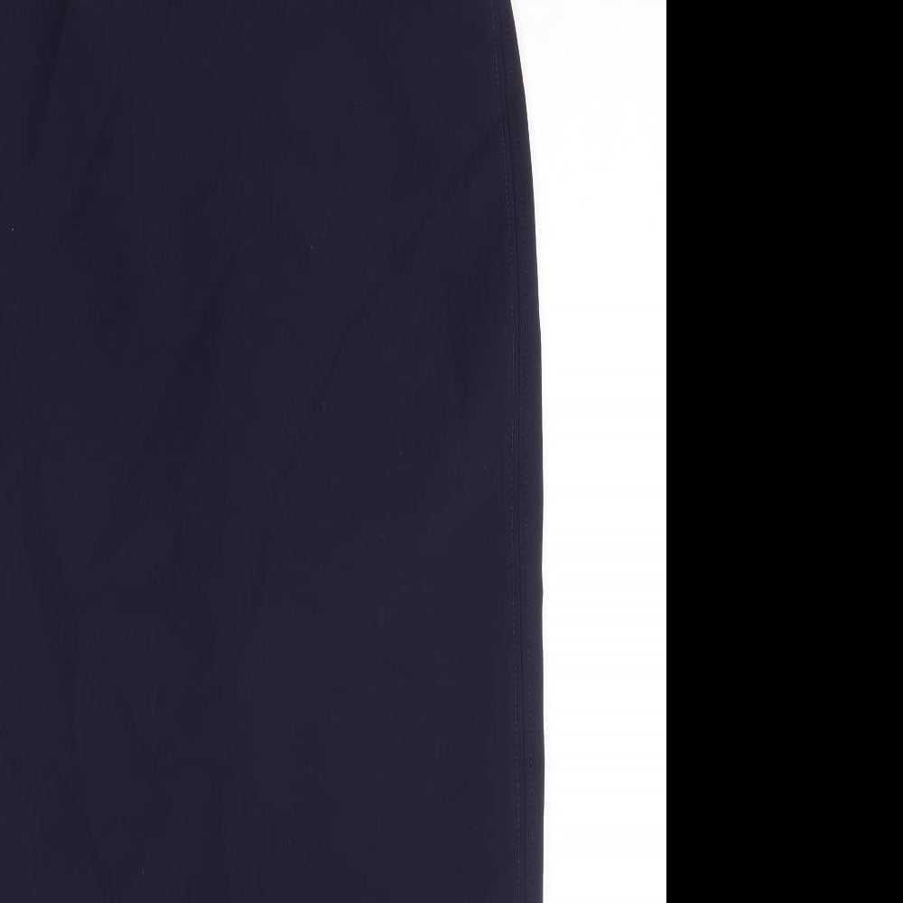 Zara Womens Blue Polyester Straight & Pencil Skirt Size M Zip