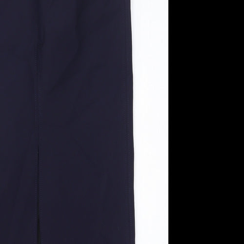 Zara Womens Blue Polyester Straight & Pencil Skirt Size M Zip