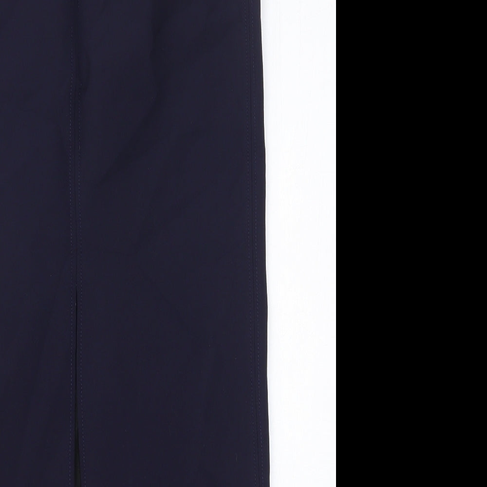Zara Womens Blue Polyester Straight & Pencil Skirt Size M Zip