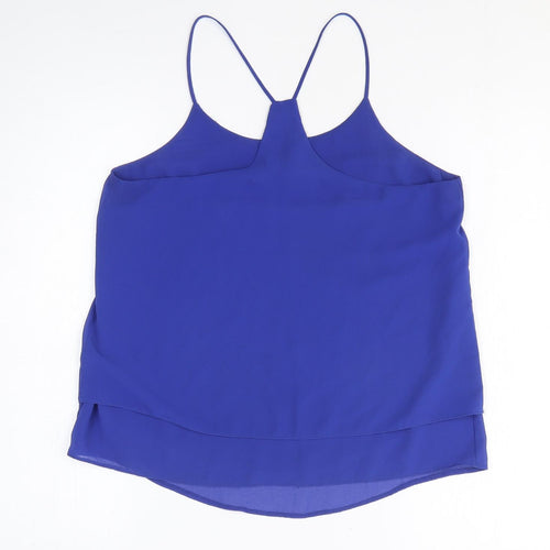 New Look Womens Blue Polyester Camisole Tank Size 10 Round Neck