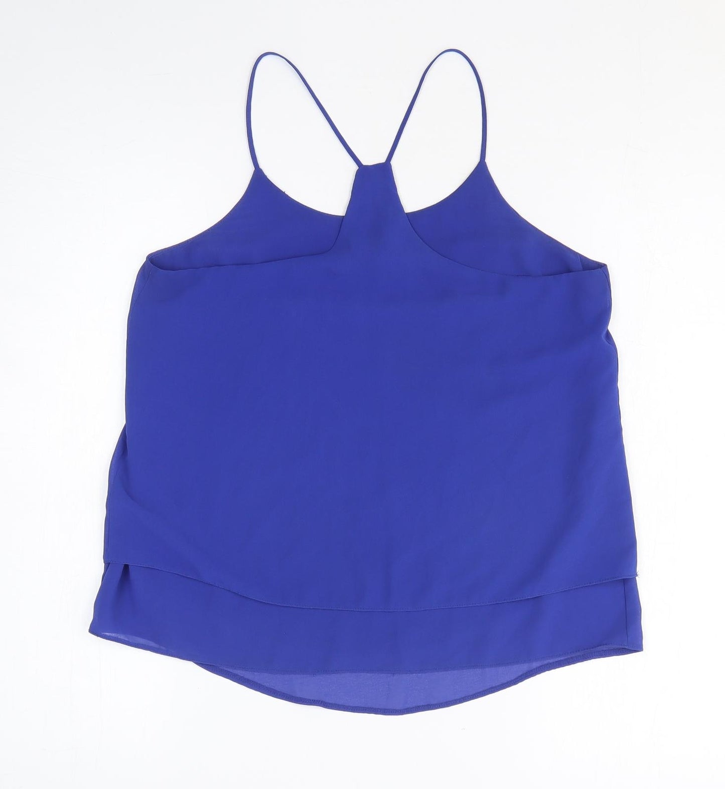 New Look Womens Blue Polyester Camisole Tank Size 10 Round Neck