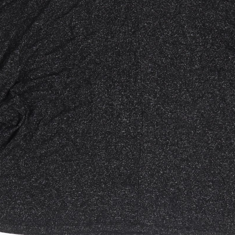 F&F Womens Black Viscose Basic T-Shirt Size 12 Round Neck