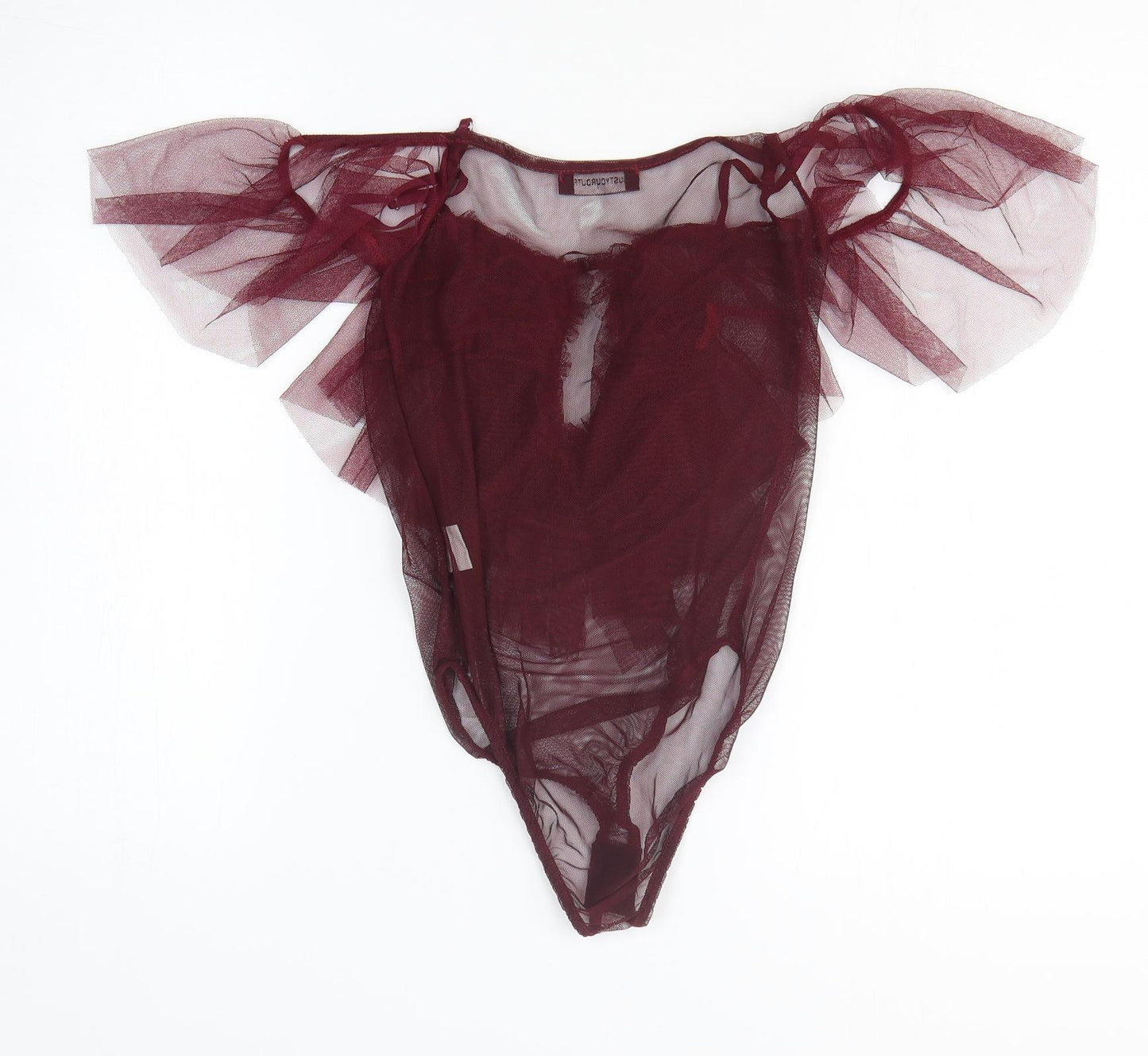 Just Your Outfit Womens Red Polyester Bodysuit One-Piece Size S