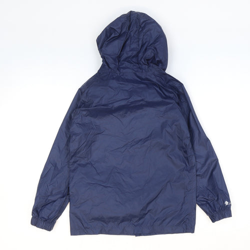 Regatta Boys Blue Rain Coat Jacket Size 7-8 Years Zip
