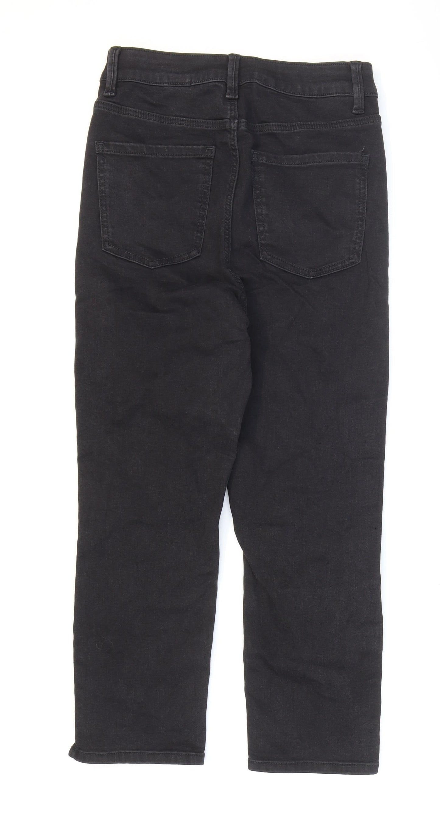 Marks and Spencer Womens Black Cotton Skinny Jeans Size 6 L21 in Regular Zip