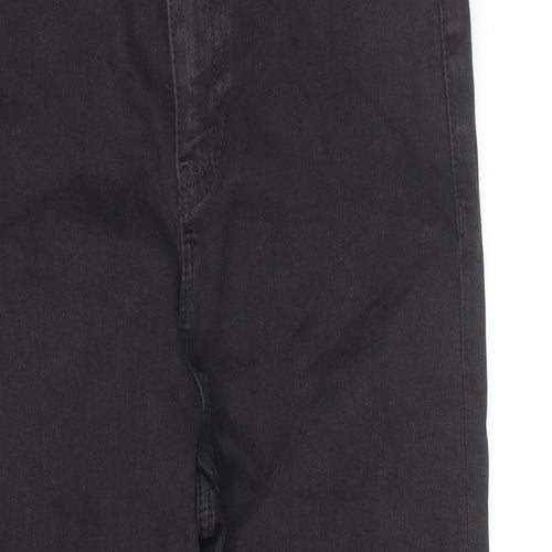 Marks and Spencer Womens Black Cotton Skinny Jeans Size 6 L21 in Regular Zip