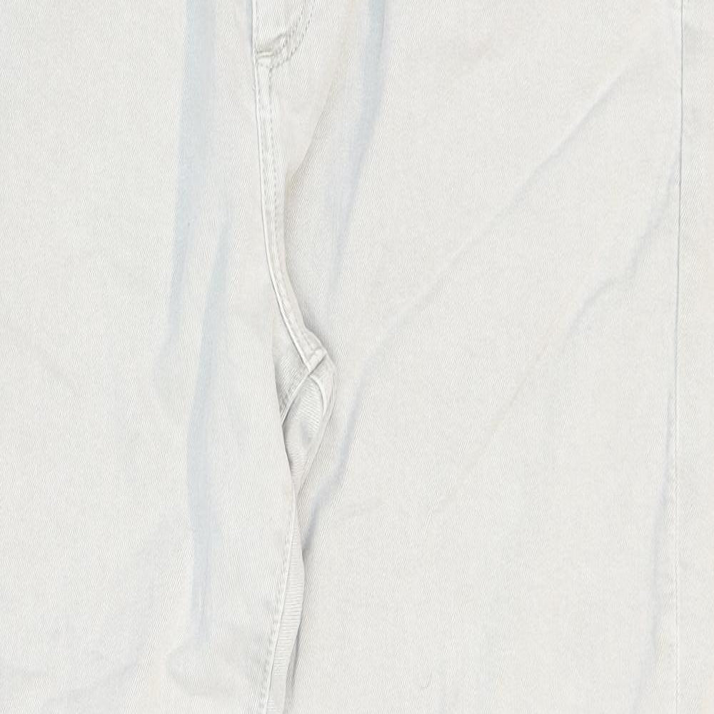 Marks and Spencer Mens Grey Cotton Skinny Jeans Size 40 in L33 in Regular Zip