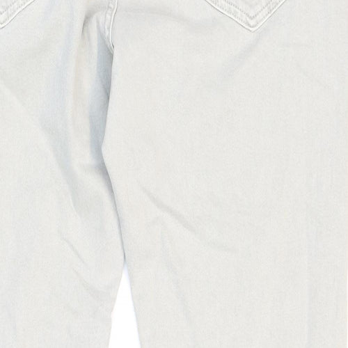 Marks and Spencer Mens Grey Cotton Skinny Jeans Size 40 in L33 in Regular Zip