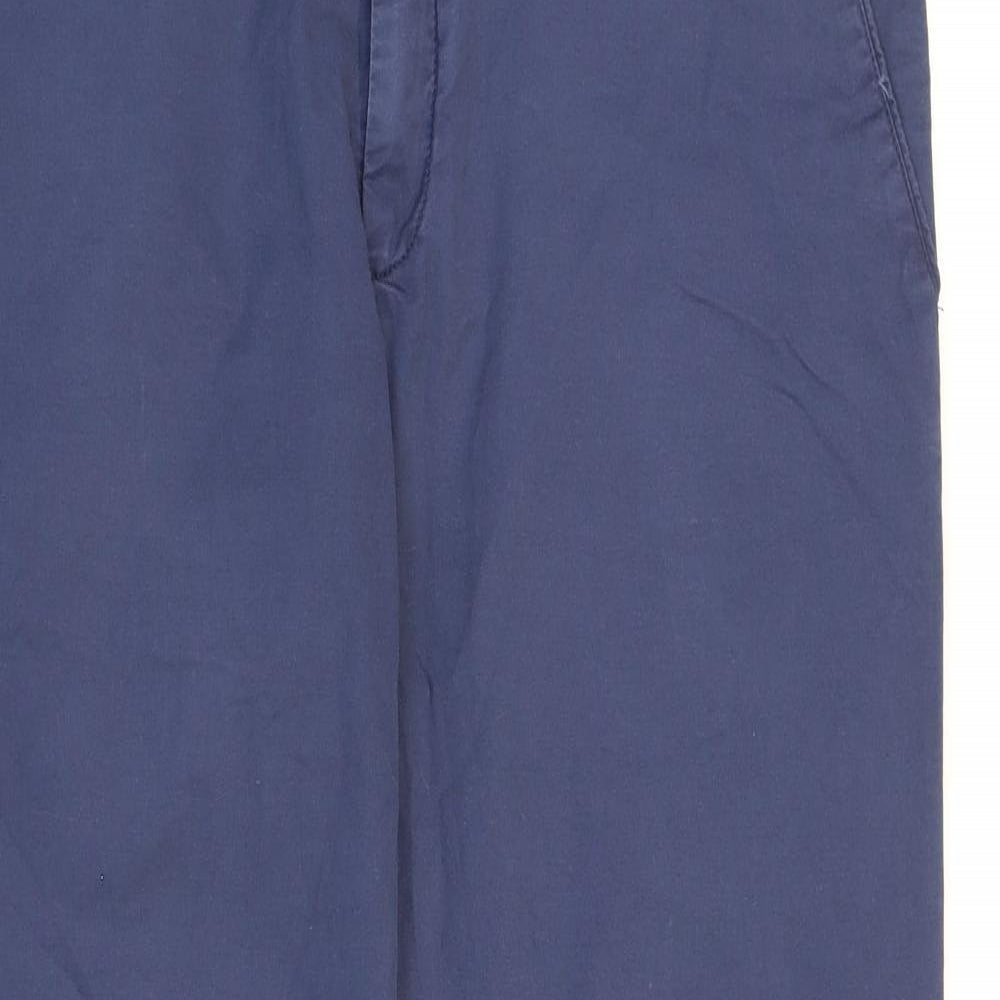 BRAX Mens Blue Cotton Chino Trousers Size 38 in L30 in Regular Zip