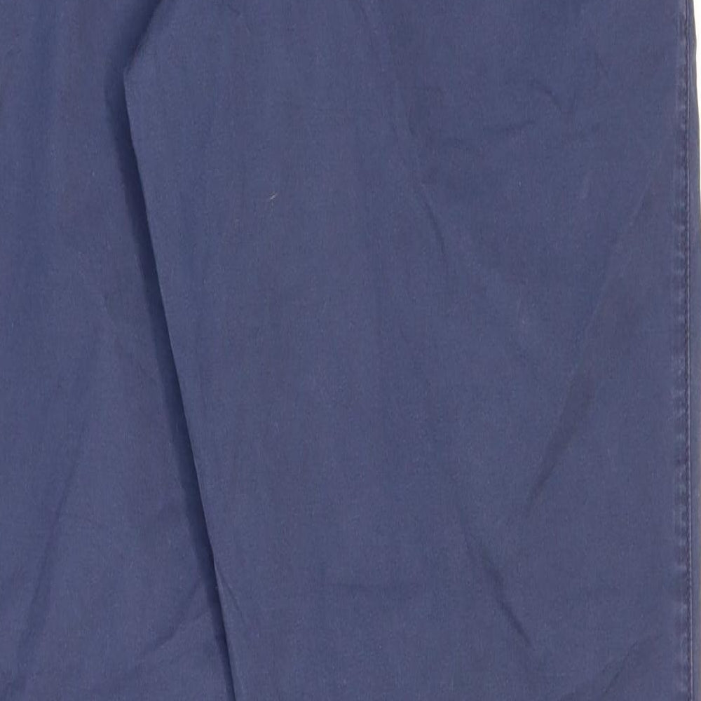 BRAX Mens Blue Cotton Chino Trousers Size 38 in L30 in Regular Zip