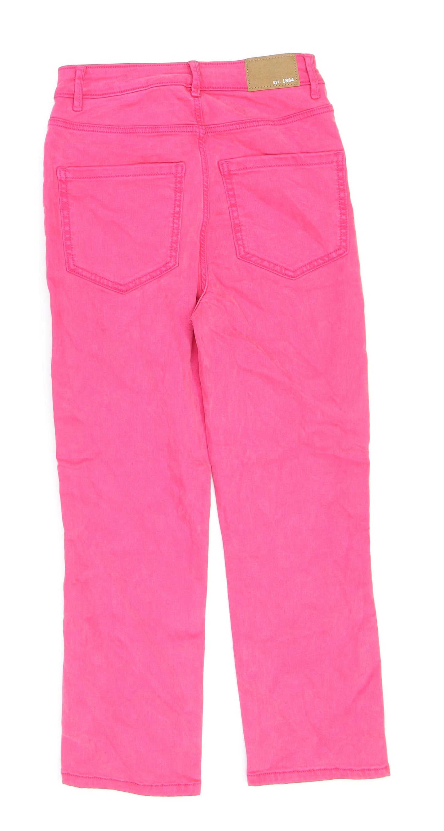 Marks and Spencer Womens Pink Lyocell Straight Jeans Size 6 L20 in Regular Zip