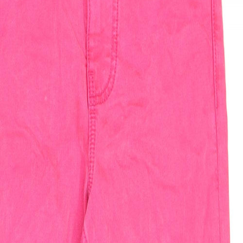 Marks and Spencer Womens Pink Lyocell Straight Jeans Size 6 L20 in Regular Zip