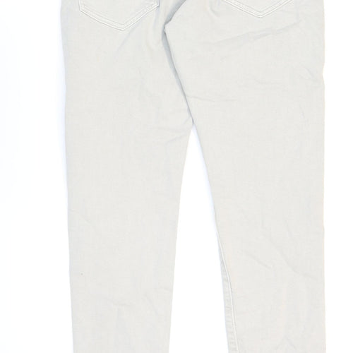 Marks and Spencer Mens Grey Lyocell Skinny Jeans Size 30 in L33 in Regular Zip