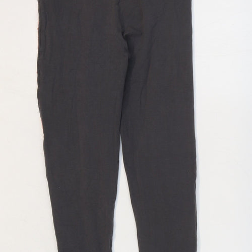 Nutmeg Girls Grey Striped Cotton Jogger Trousers Size 11-12 Years Regular