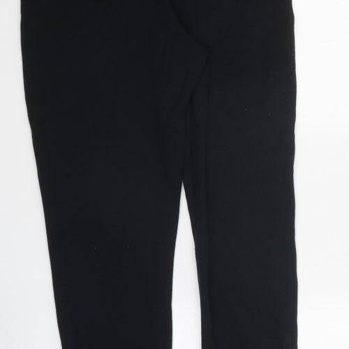 Autograph Womens Black Cotton Jogger Trousers Size M L30 in Regular Drawstring