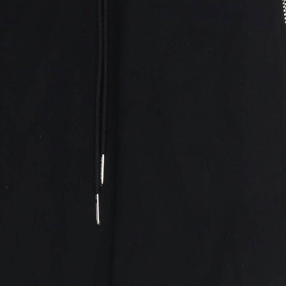 Autograph Womens Black Cotton Jogger Trousers Size M L30 in Regular Drawstring