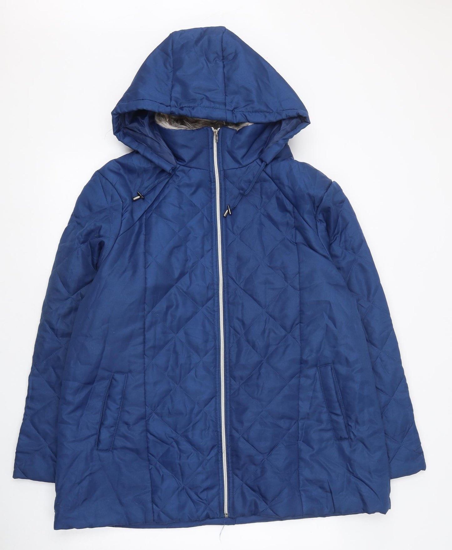 Anne De Lancay Mens Blue Rain Coat Coat Size L Zip