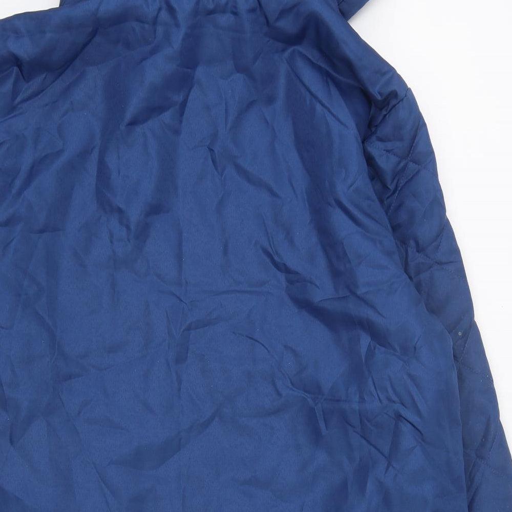 Anne De Lancay Mens Blue Rain Coat Coat Size L Zip
