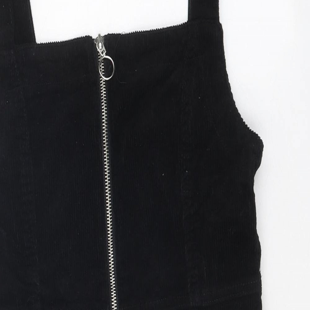 Primark Womens Black Cotton A-Line Size 8 Square Neck Zip