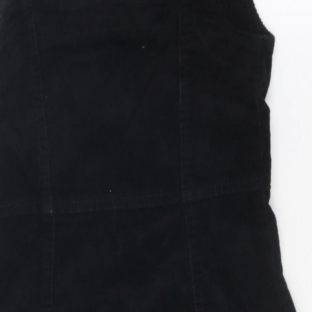 Primark Womens Black Cotton A-Line Size 8 Square Neck Zip