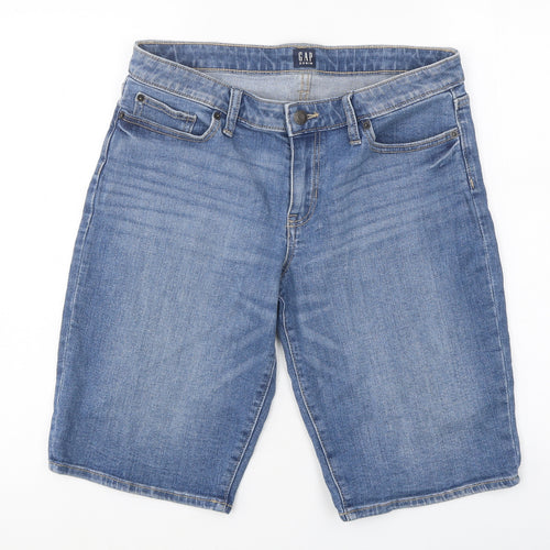 Gap Mens Blue Cotton Chino Shorts Size 32 in L10 in Regular Zip