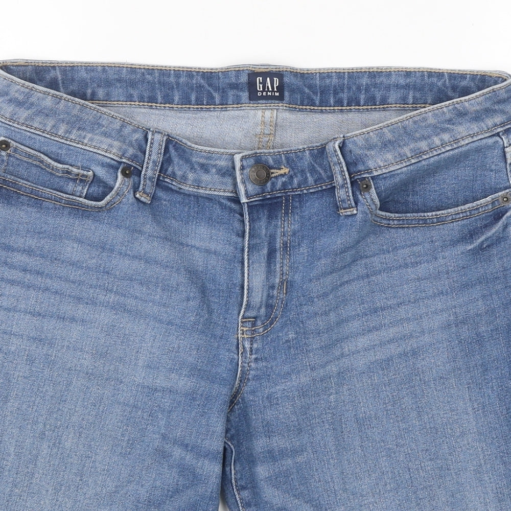 Gap Mens Blue Cotton Chino Shorts Size 32 in L10 in Regular Zip