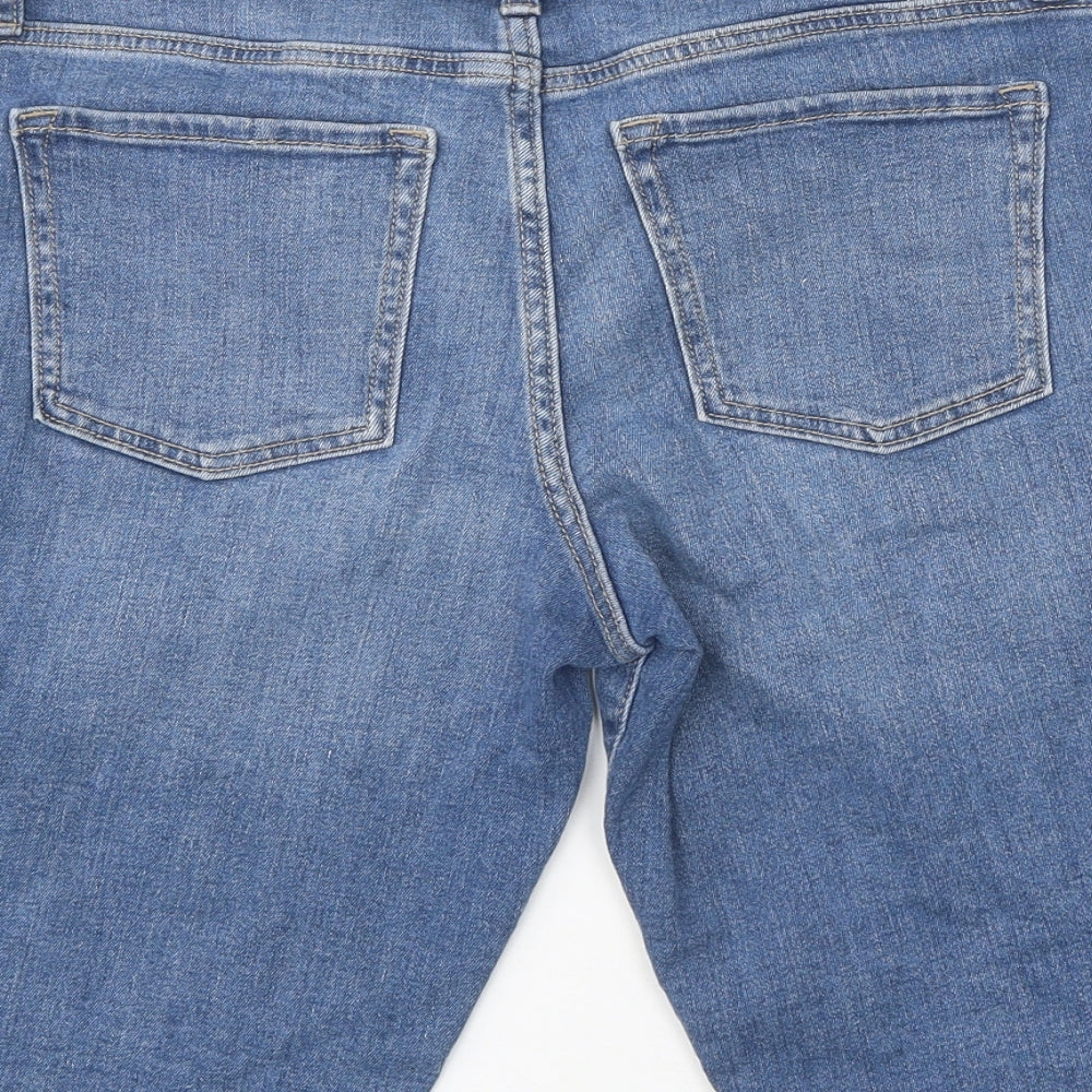 Gap Mens Blue Cotton Chino Shorts Size 32 in L10 in Regular Zip
