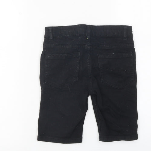 Primark Boys Black 100% Cotton Chino Shorts Size 5-6 Years Regular Zip