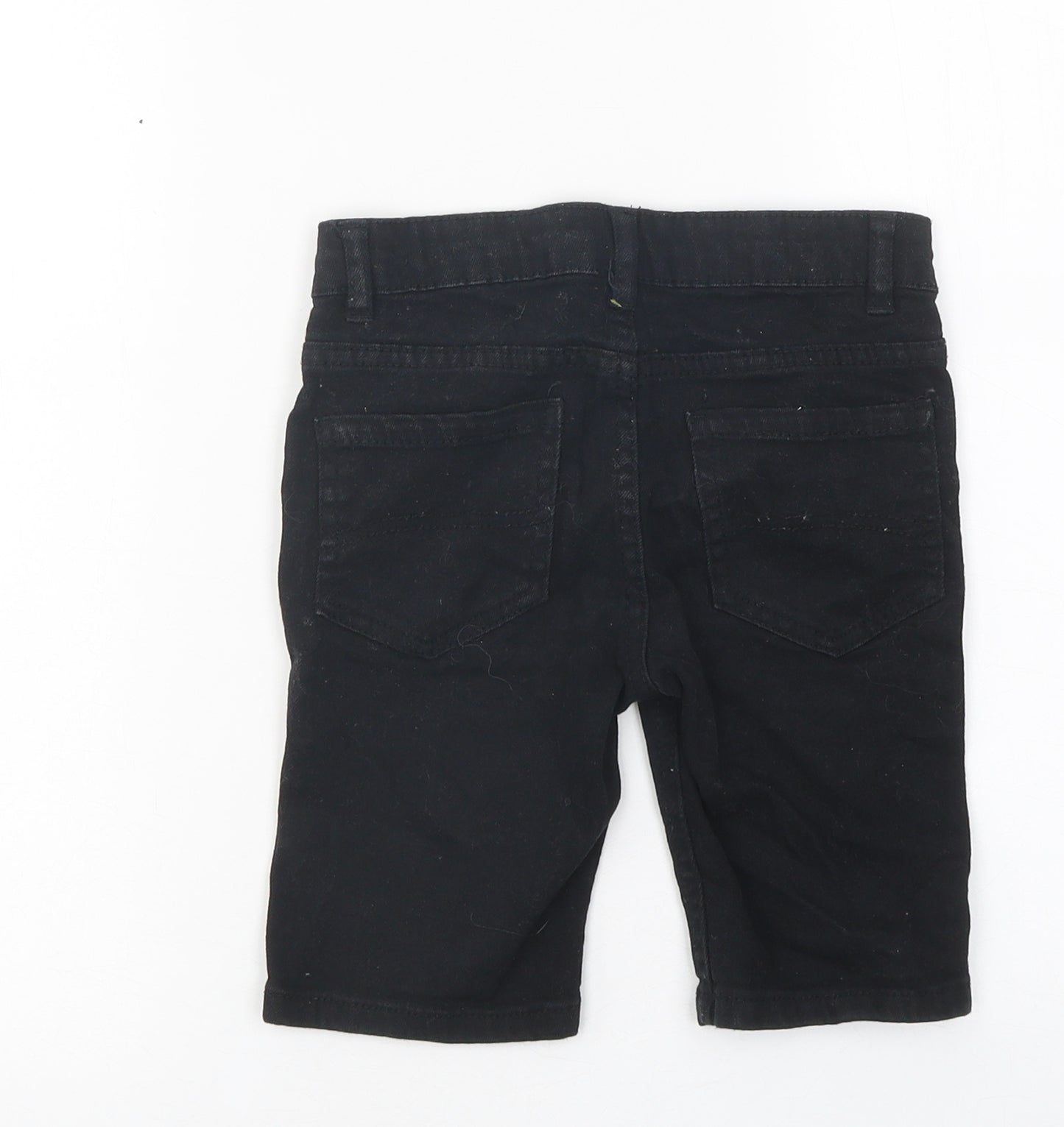 Primark Boys Black 100% Cotton Chino Shorts Size 5-6 Years Regular Zip