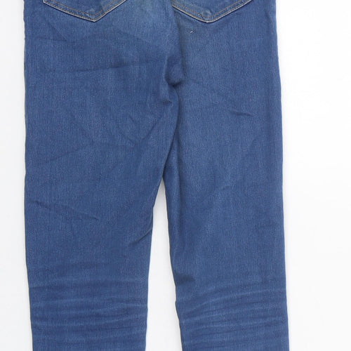 Topshop Womens Blue 100% Cotton Skinny Jeans Size 26 in L30 in Extra-Slim Button