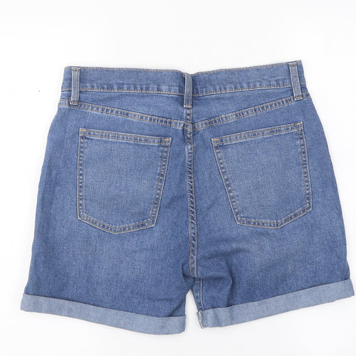Gap Mens Blue Cotton Biker Shorts Size 28 in L10 in Regular Zip