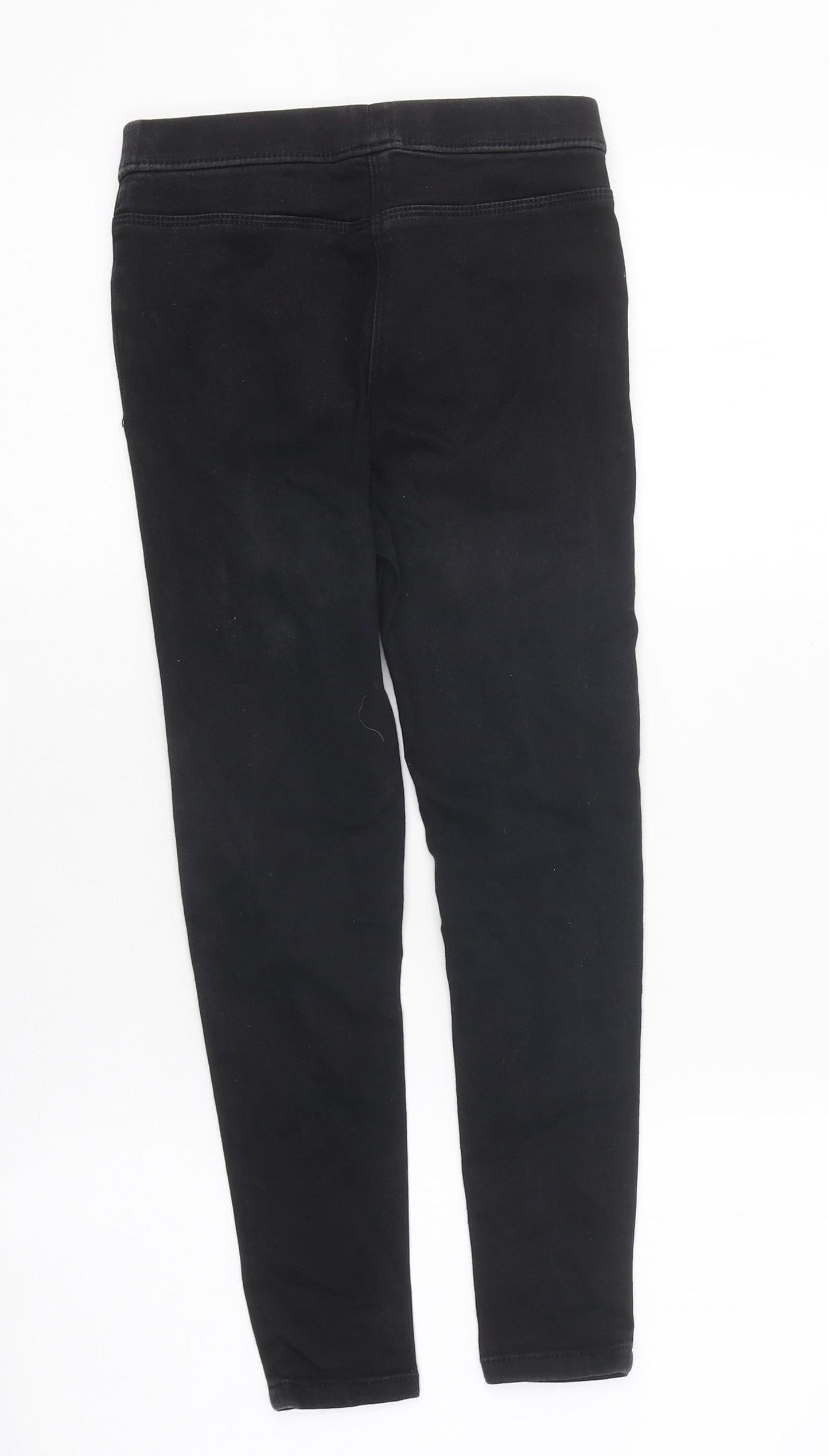 George Girls Black 100% Cotton Jegging Jeans Size 7-8 Years Regular Pullover