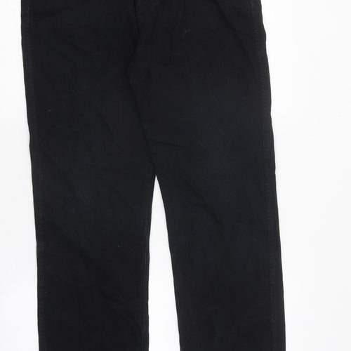 Aztec Mens Black Cotton Straight Jeans Size 32 in L31 in Regular Zip