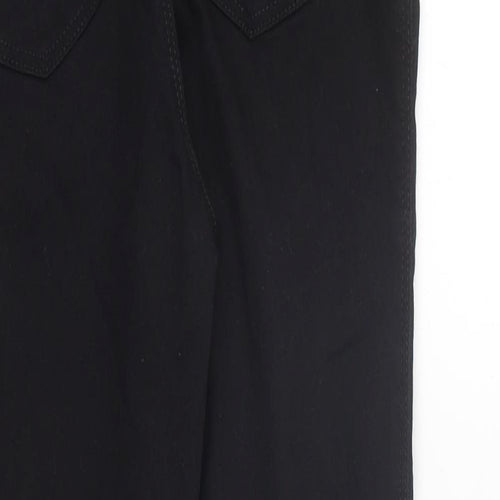 Very Womens Black 100% Cotton Flared Jeans Size 14 L28 in Regular