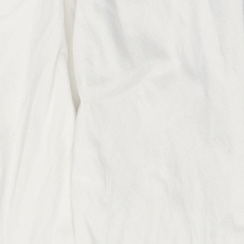 Bershka Womens White 100% Cotton Straight Jeans Size 10 L27 in Regular Zip