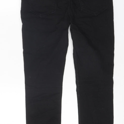 H&M Womens Black Acetate Skinny Jeans Size 12 L25 in Regular Zip