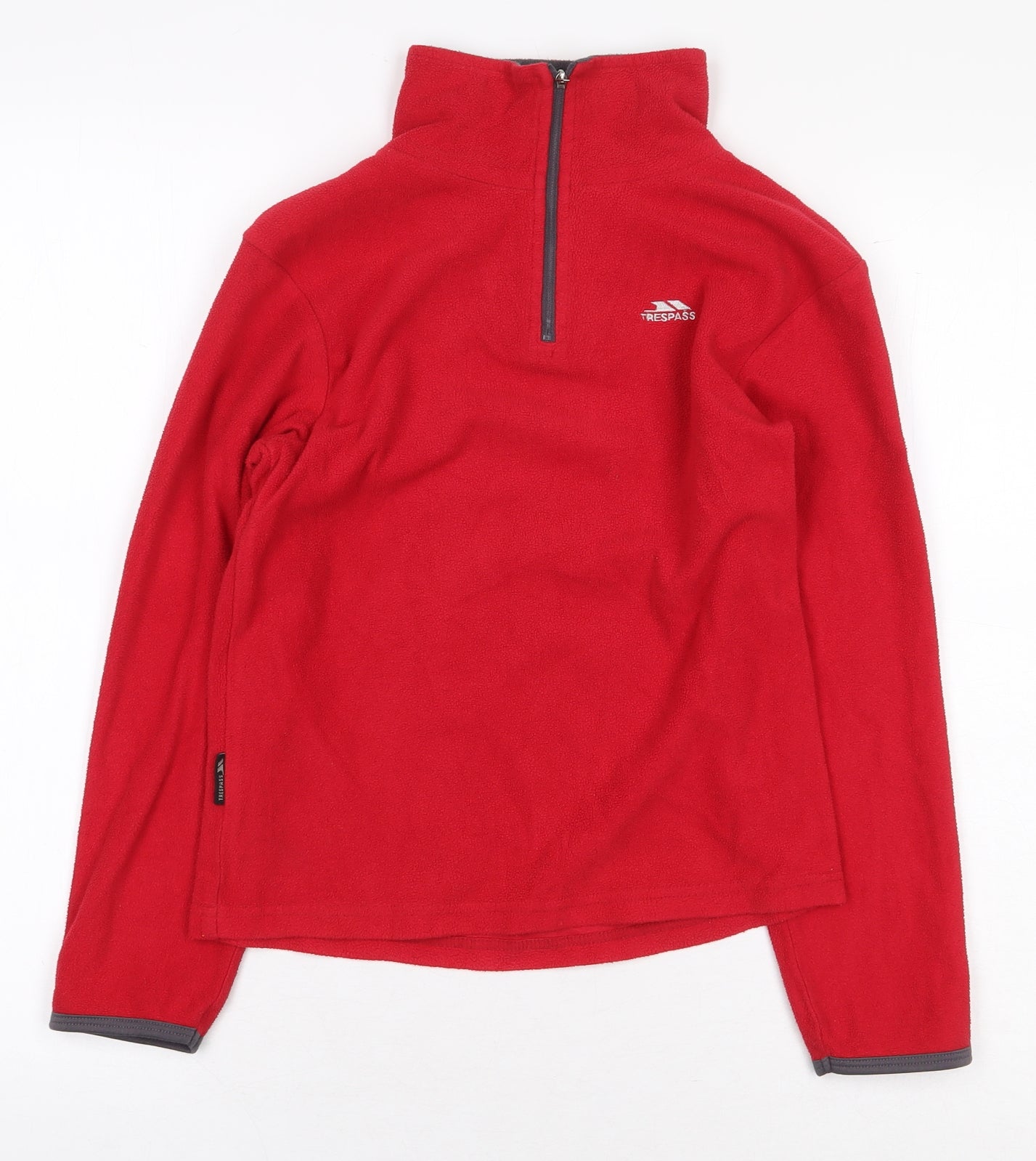 Tresspass Boys Red Polyester Pullover Sweatshirt Size 9-10 Years Zip