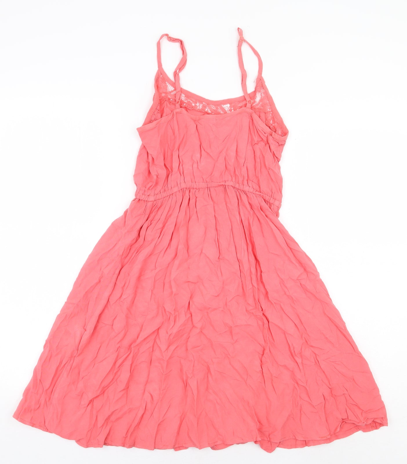 H&M Womens Pink Viscose A-Line Size 10 Boat Neck Pullover