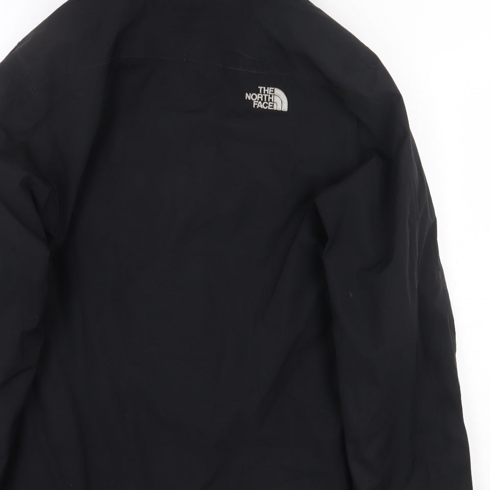 The North Face Mens Black Rain Coat Coat Size S Zip