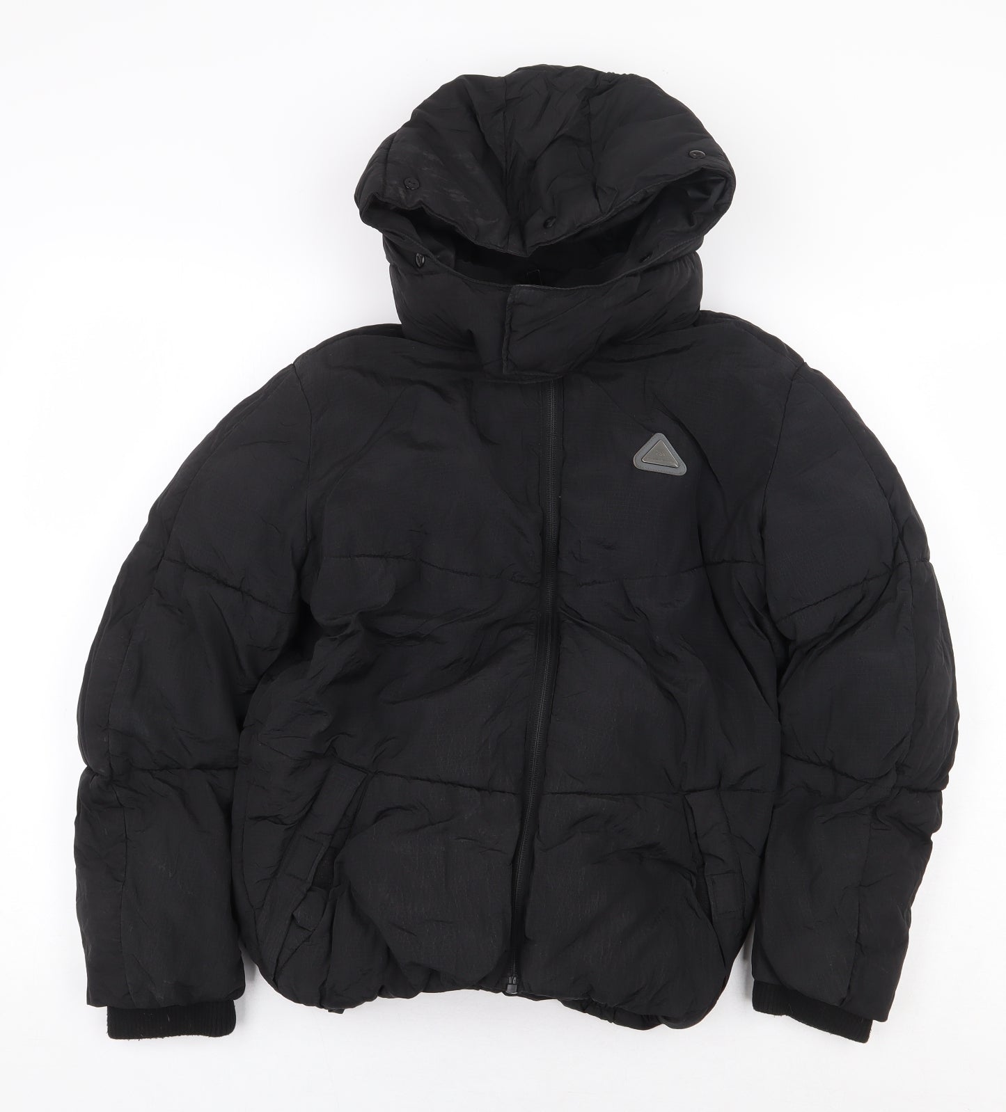 River Island Boys Black Puffer Jacket Coat Size 9-10 Years Zip