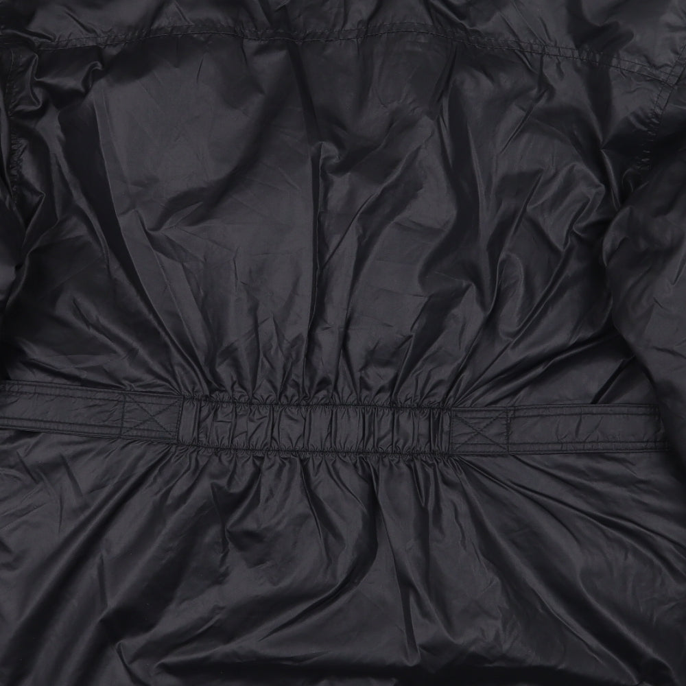Essentials Womens Black Puffer Jacket Coat Size L Zip